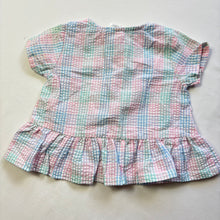 Load image into Gallery viewer, Vintage Bunny Pastel Gingham Top 18 months
