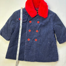 Load image into Gallery viewer, Vintage Navy/Red Corduroy Coat 9-12 months
