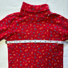 Load image into Gallery viewer, Vintage Floral Red Turtleneck 2/3t
