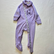 Load image into Gallery viewer, Vintage Purple Bunny Footed PJs 3-6 months
