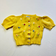 Load image into Gallery viewer, Vintage Yellow Flower Knit Sweater Shirt 2/3t *flaw
