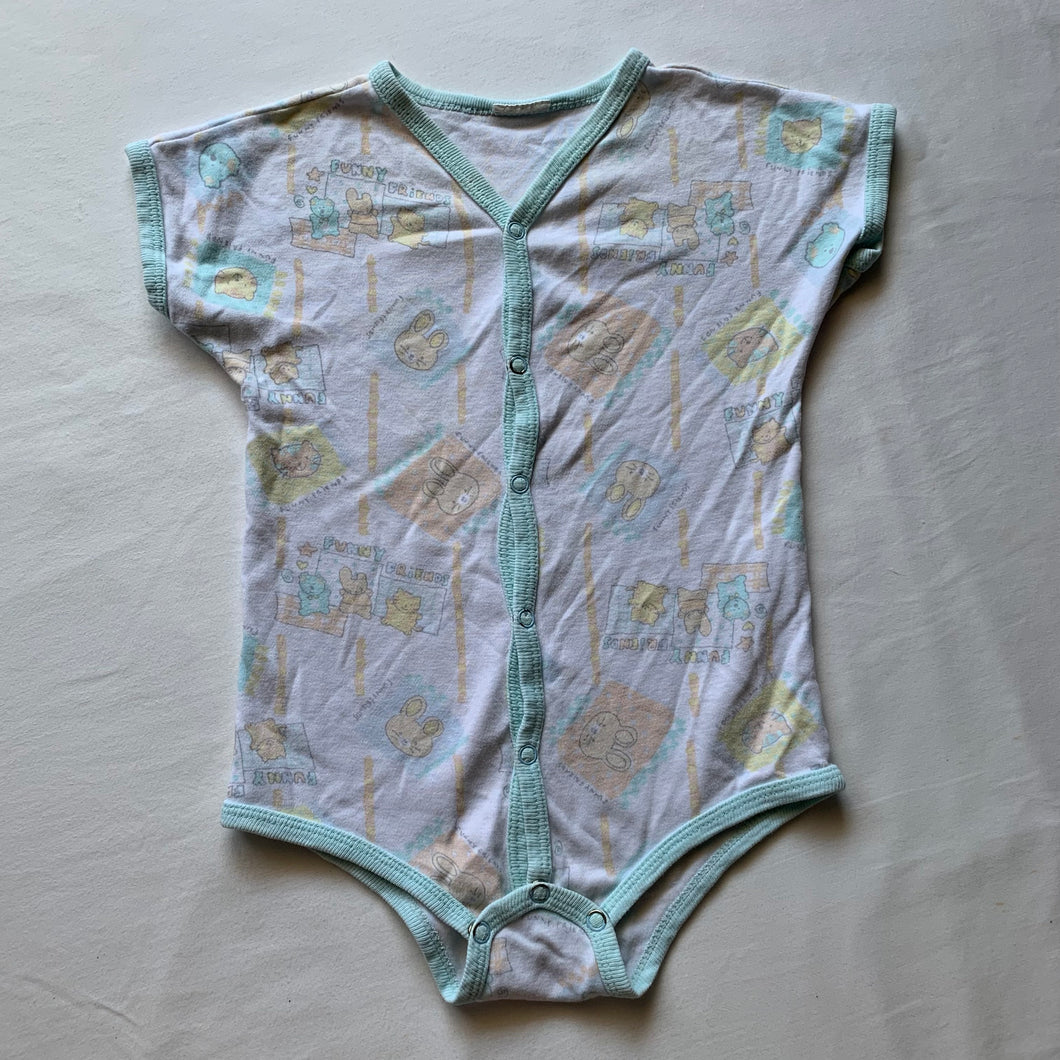 Vintage Kitties + Bunnies Romper 12-18 months
