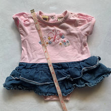 Load image into Gallery viewer, Vintage Butterfly Twirly Romper 0-3 months
