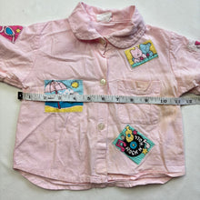 Load image into Gallery viewer, Vintage Summery Patches Pink Shirt 18 months
