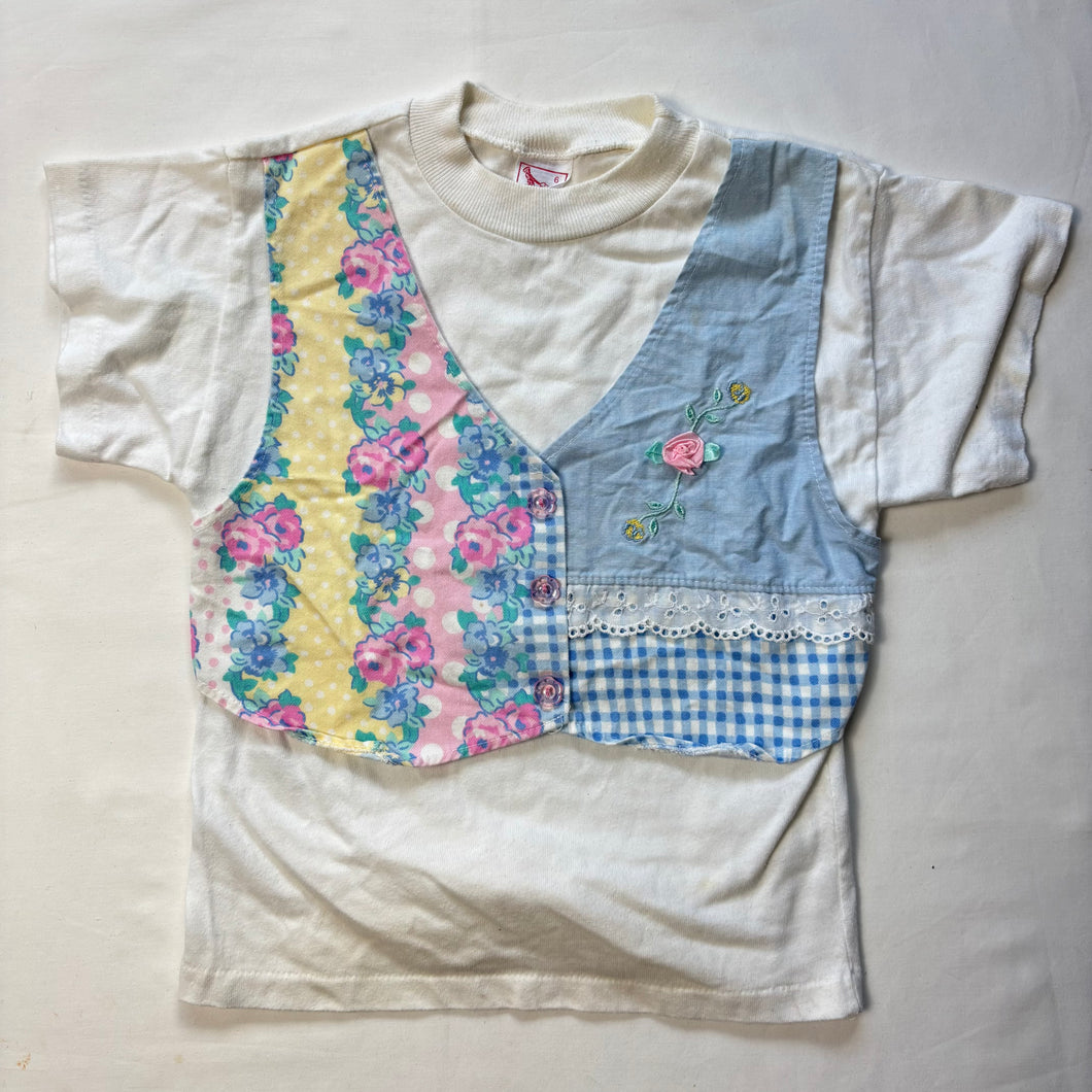 Vintage Floral Vest Shirt kids 6