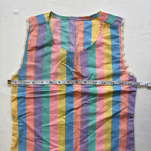 Load image into Gallery viewer, Vintage Colorful Striped Sleeveless Top kids 6/7
