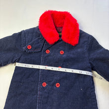 Load image into Gallery viewer, Vintage Navy/Red Corduroy Coat 9-12 months
