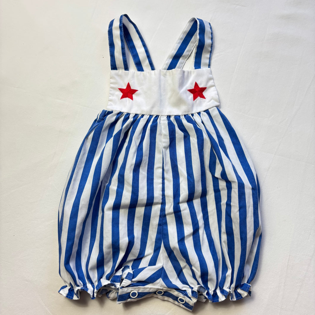 Vintage Striped Nautical Star Romper 12-18 months