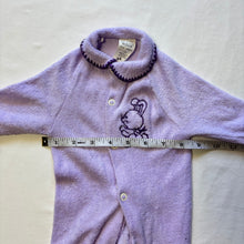 Load image into Gallery viewer, Vintage Purple Bunny Footed PJs 3-6 months
