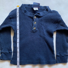 Load image into Gallery viewer, Vintage Navy Waffle Knit Long Sleeve 2/3t
