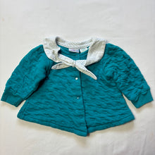Load image into Gallery viewer, Vintage Teal Quilted Sweater 9-12 months

