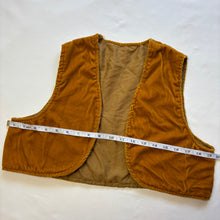 Load image into Gallery viewer, Vintage Caramel Velvet Vest kids 8/10
