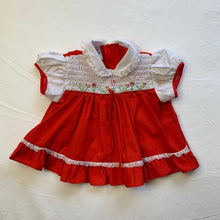 Load image into Gallery viewer, Vintage Smocked Red Dress/Top 3-9 months
