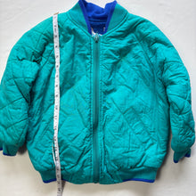Load image into Gallery viewer, Vintage Teal/Green Quilted Coat 4t/5t
