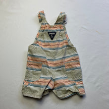 Load image into Gallery viewer, Oshkosh Sunset Striped Shortalls 12 months
