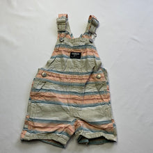 Load image into Gallery viewer, Oshkosh Sunset Striped Shortalls 12 months
