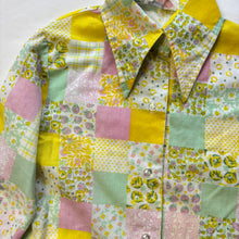 Load image into Gallery viewer, Vintage 70s Patchwork Pattern Long Sleeve kids 6/7
