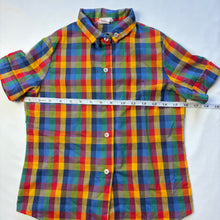 Load image into Gallery viewer, Vintage Rainbow Plaid Shirt kids 8/10
