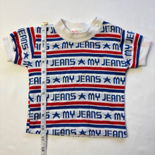 Load image into Gallery viewer, Vintage Healthtex &quot;My Jeans&quot; Striped Tee 6 months
