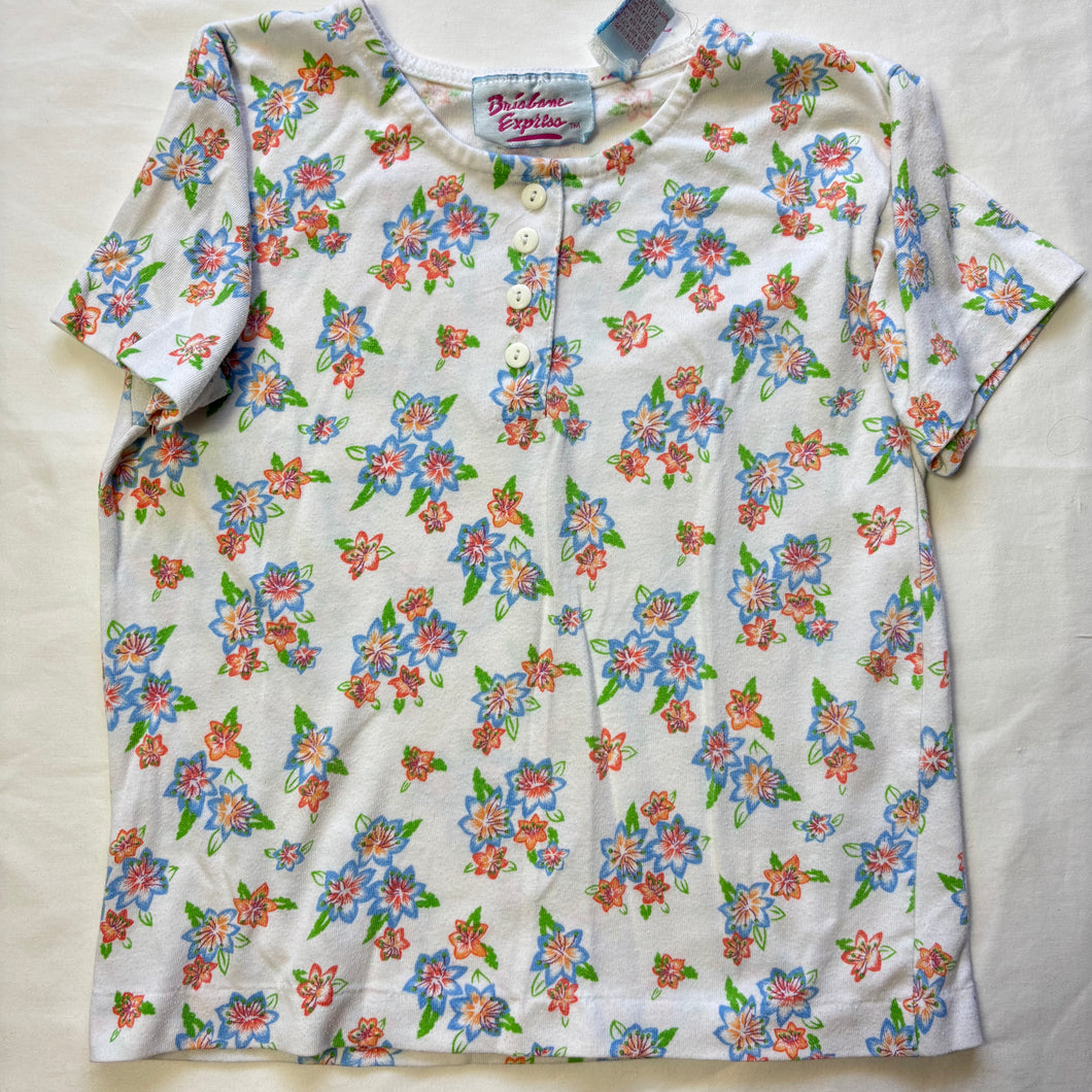 Vintage Floral Girls Shirt kids 8