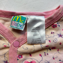Load image into Gallery viewer, Vintage McBaby Butterfly + Floral Romper 3 months
