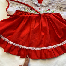 Load image into Gallery viewer, Vintage Smocked Red Dress/Top 3-9 months
