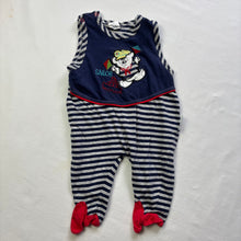Load image into Gallery viewer, Vintage Sailor Bear Footed Pantsuit 3 months
