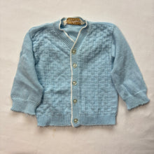 Load image into Gallery viewer, Vintage Blue Knit Cardigan 6-9 months
