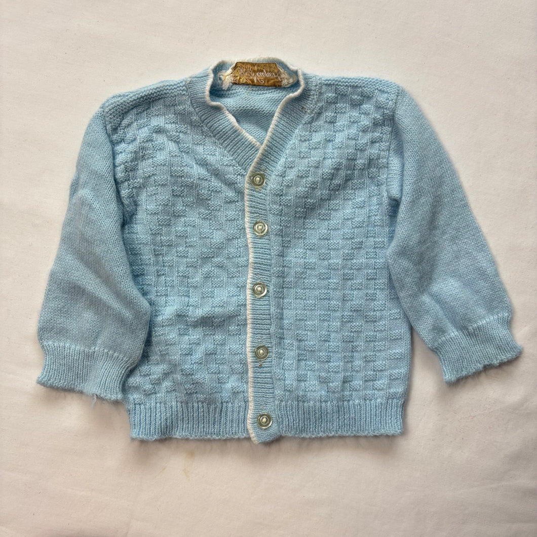 Vintage Blue Knit Cardigan 6-9 months