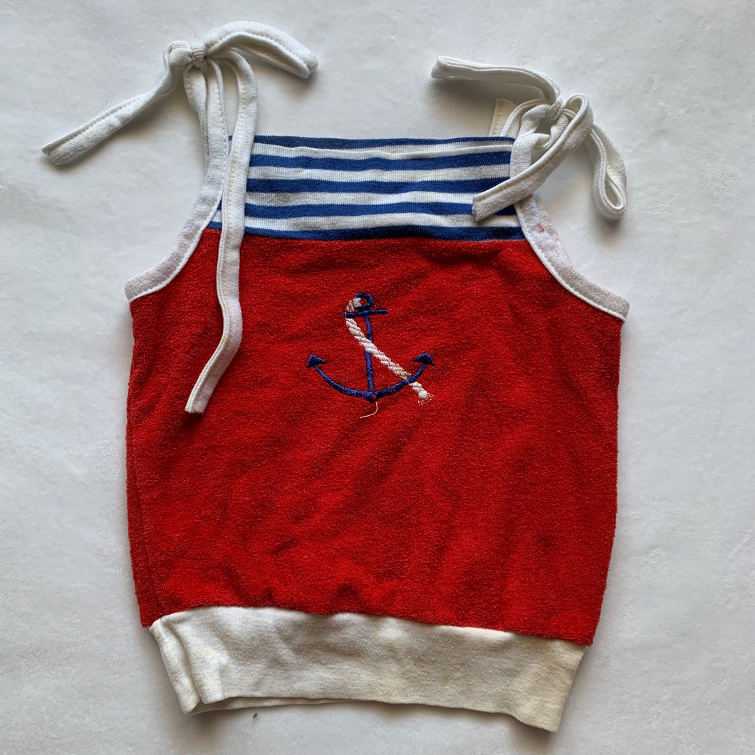 Vintage Anchor Nautical Cami Shirt 3t/4t