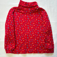 Load image into Gallery viewer, Vintage Floral Red Turtleneck 2/3t
