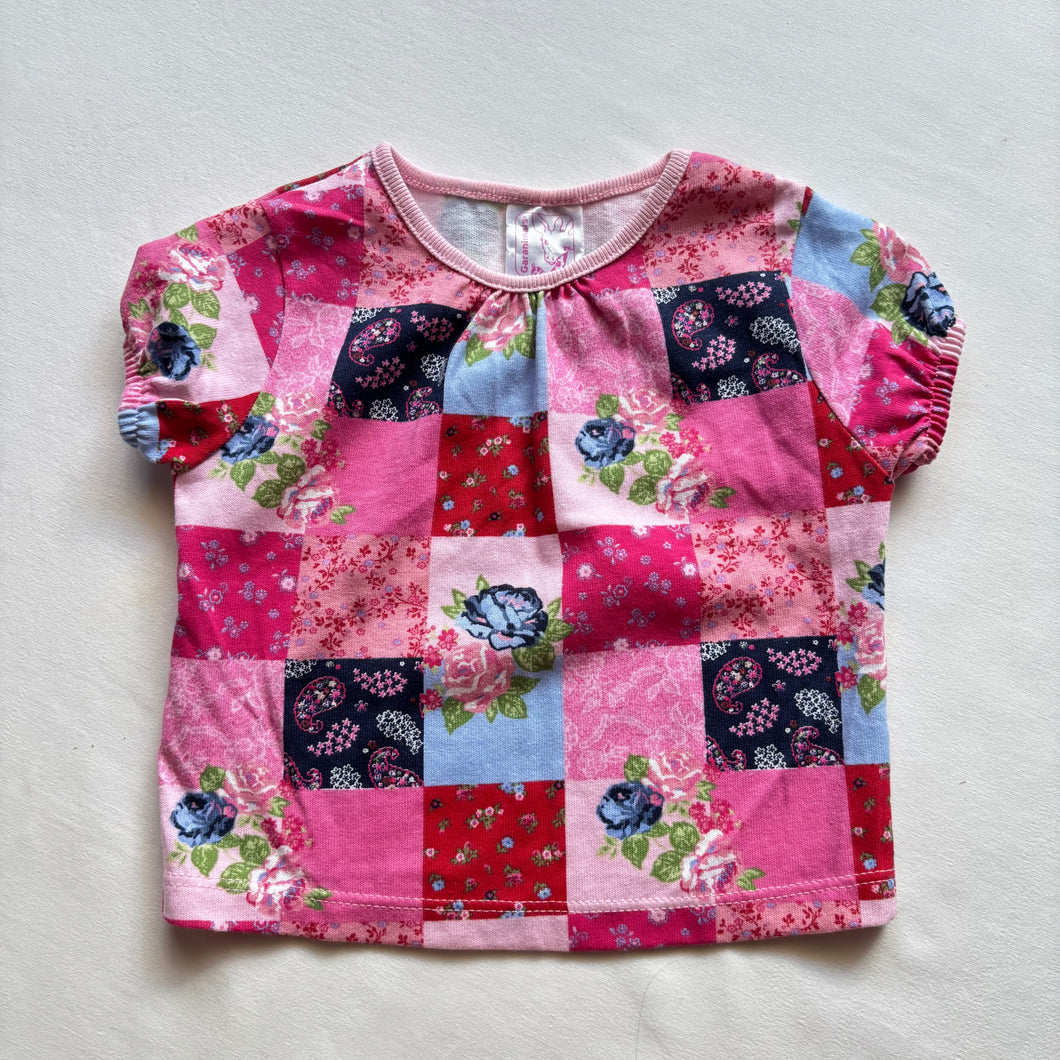 Vintage Floral Patchwork Shirt 12-18 months