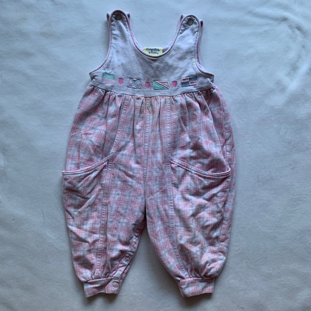 Vintage Pink Plaid Pantsuit 12 months