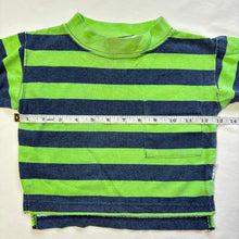 Load image into Gallery viewer, Vintage Green/Navy Striped Long Sleeve 18 months
