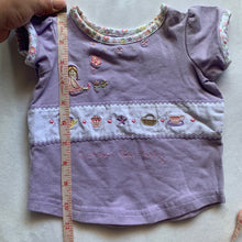 Load image into Gallery viewer, Vintage Tea Party Purple Shirt 0-3 months
