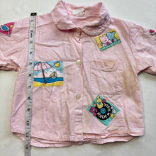 Load image into Gallery viewer, Vintage Summery Patches Pink Shirt 18 months
