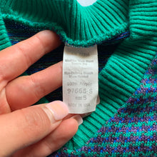 Load image into Gallery viewer, Vintage Green/Purple Knit Vest 3t
