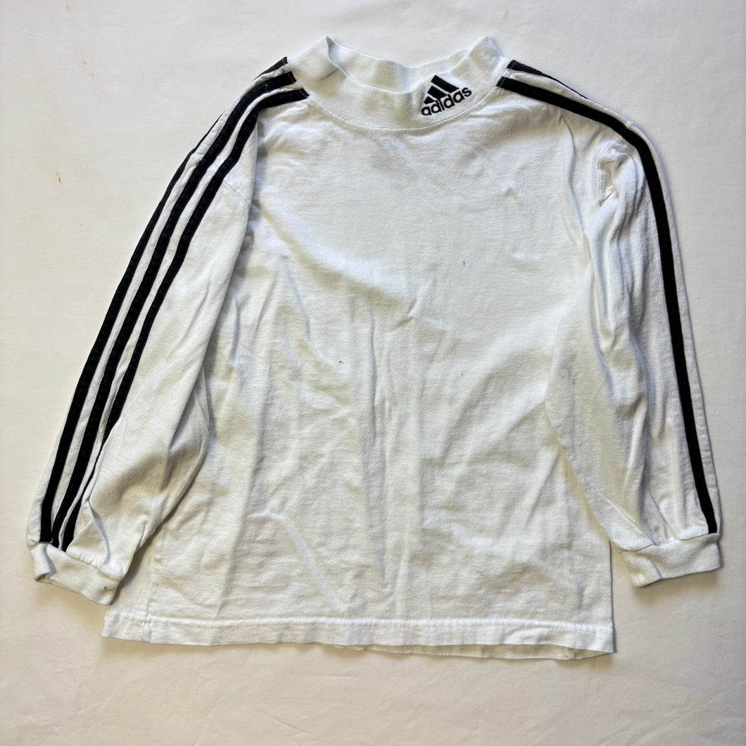 Vintage Adidas White/Black Long Sleeve kids 6/7