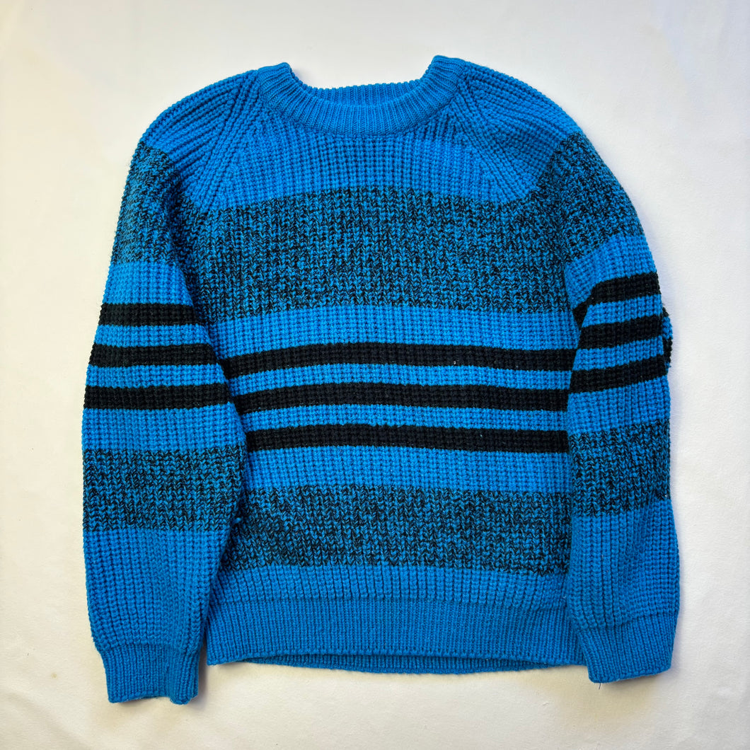 Vintage Blue/Black Striped Knit Sweater kids 6