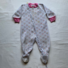 Load image into Gallery viewer, Vintage Floral Fleece Footed PJs 6-9 months
