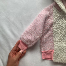 Load image into Gallery viewer, Vintage Pink Fuzzy Hooded Jacket 18-24 months
