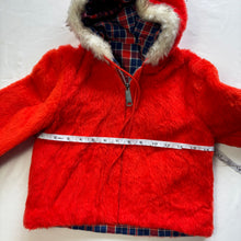 Load image into Gallery viewer, Vintage 70s Orange Fuzzy Hooded Coat 3t/4t
