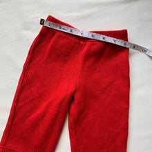 Load image into Gallery viewer, Vintage Red Ribbed Pants 6-9 months
