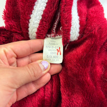 Load image into Gallery viewer, Vintage Maroon Fuzzy Footed PJs 0-3 months
