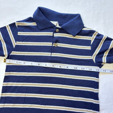 Load image into Gallery viewer, Vintage Navy + Tan Striped Shirt 5t
