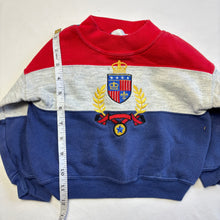 Load image into Gallery viewer, Vintage Crest Color Block Crewneck 24 months
