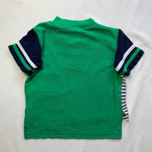 Load image into Gallery viewer, Vintage Nautical Green Striped Shirt 18 months
