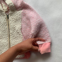 Load image into Gallery viewer, Vintage Pink Fuzzy Hooded Jacket 18-24 months
