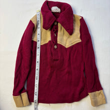 Load image into Gallery viewer, Vintage 70s Maroon + Tan Long Sleeve 2t
