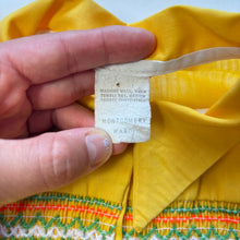 Load image into Gallery viewer, Vintage 70s Yellow Smocked Blouse 2t
